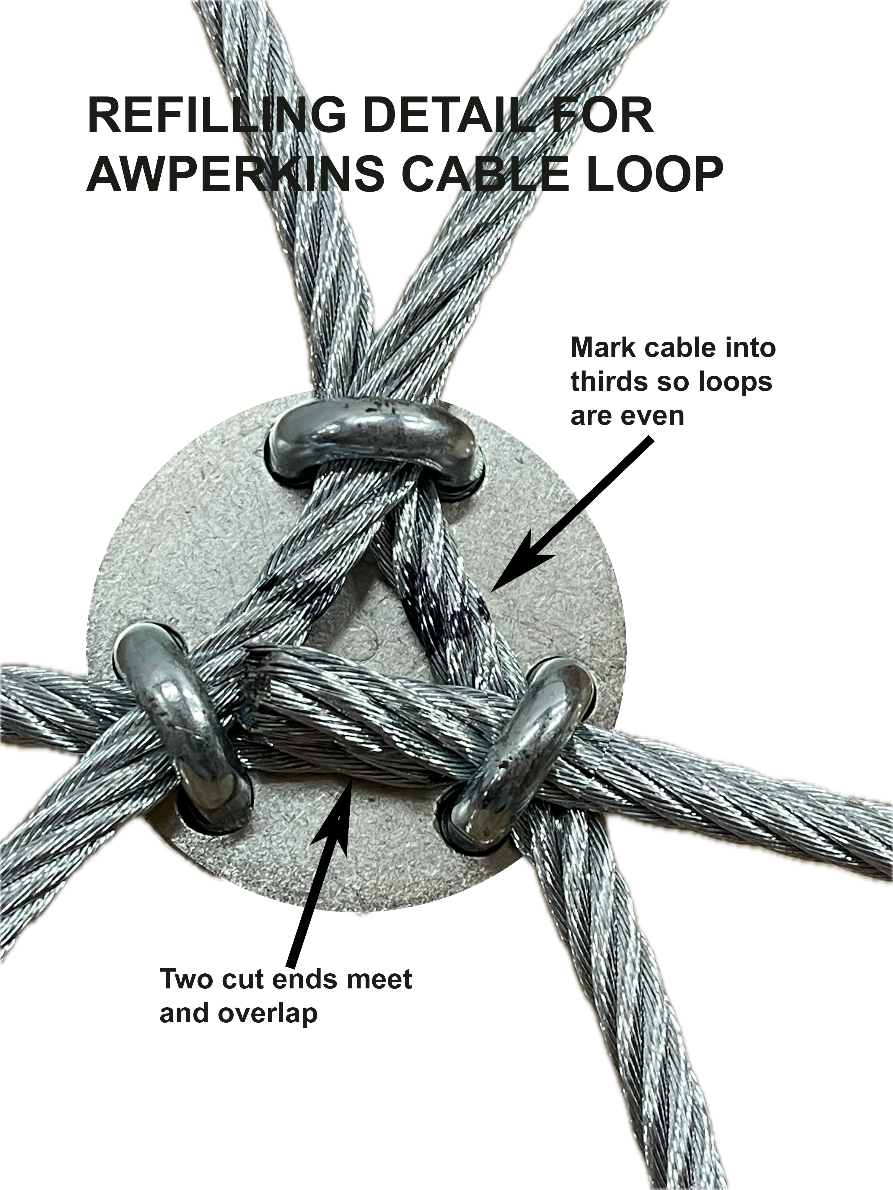 7257 X-Large Cable Loop Whip, 30" diameter